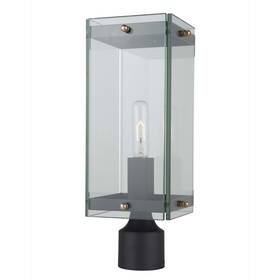 Ac8143bk Artcraft Lighting Ac8143 Bradgate 23 Inch Tall Post Light - Matte Black / Harvest