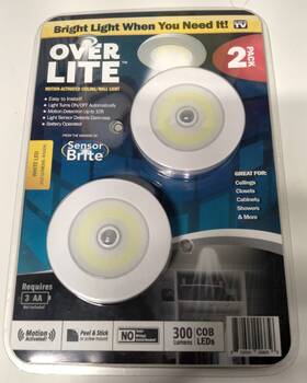 As Seen On Tv 852604006656 Sensor Brite Motion Activated Led Lights 2 Pack New