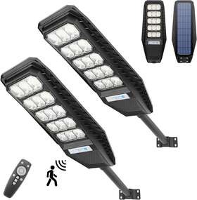 300w Aulanto 696535999478 Solar Street Light 2 Set Motion Sensor Dusk To Dawn 15000lm