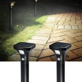 Auraxy 763659955786 Led Solar Powered Motion Sensor Pathway Lights Battery Outdoor Water