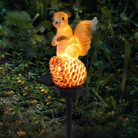 B0cz6sfcz6 Aveki Solar Garden Lights Squirrel Powered Led Outdoor Decor Light Resin Garde