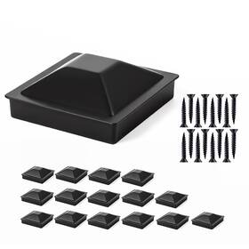 Fl937654 Axwhys 16 Set 4 Inch X Actual 3.5 Aluminum Pyramid Pcs Midnight Black