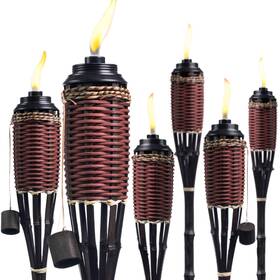 Tt-100.6w.57 Backyadda Bamboo Torches For Outside Compatible With All Tiki Fuels Extra-lar