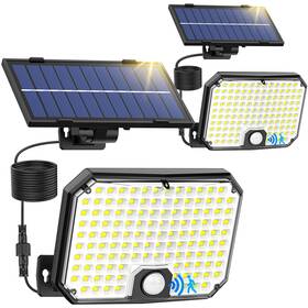 Hsg-1812b Bairth Motion Sensor Solar Lights Waterproof Led Security Floodlights 2 Pack