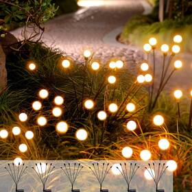 Balglo 756588068139 10-pack 60 Led Solar Garden Lights Firefly Outdoor Waterproof Fl