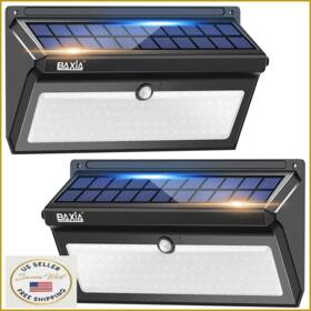 B07bhm3nl7 Baxia Technology 100 Led Solar Motion Sensor Lights Outdoor Waterproof