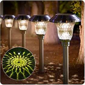 Beau Jardin 897105981879 4 Pack Pathway Outdoor Waterproof Supper Bright Up To 12 Hrs