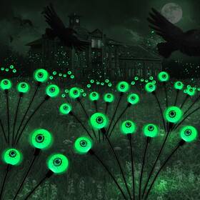 Bhyqg01 Behiller Halloween Decorations Outdoor Solar Scary Eyeball Lights 2packs 12le