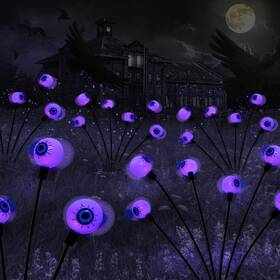 Bhyqp001 Behiller 2pack Scary Eyeballs Solar Garden Light Halloween Decorations Outdoor Swaying