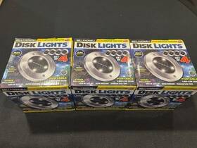 1998pxy-v Bell And Howell Solar Disk Lights-waterproof Stainless No Wires - 3 Sets Of 4 12