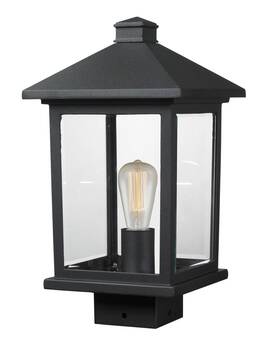 Zpl45353bk Bellevue Zpl45353 Bennie 14 Inch Tall Outdoor Single Head Post Light - Black