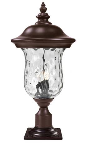 Zpl54629brz Bellevue Zpl54629 Eumenes 3 Light 12 Inch Tall Pier Mount Post - Bronze
