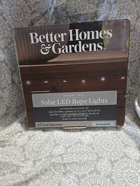 Better Homes And Gardens 714176021799 Brand New 16ft White/clear Led Rope Lights Daylight