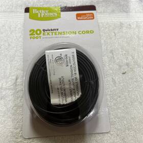 Bh17-092-099-32 Better Homes & Gardens Brand New And 20 Foot Quickfit Extension Cord - Black Quick