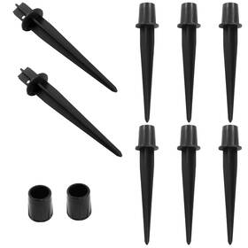 Qy20240316-0504 Biaungdo 8 Pack Metal Stakes 5.3 Inch Solar Light Replacement Black