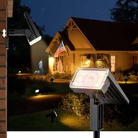 Ls-l-003 Bitpott Panel Solar Spot Lights Outdoor 3500k 58 Ledcentral Rgb3 Modes 4 Pack Pathway