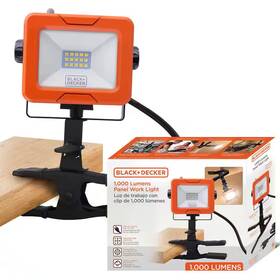 Black Decker 313043128182 1 000 Lumens Ac Plug-in Led Panel Work Light With Clamp Base