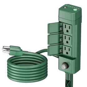 Bnc-u13l Bn-link Outdoor Power Strip Yard Stake Timer Photocell Dusk Till Dawn 6