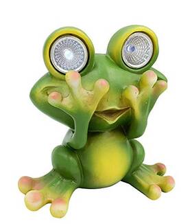 9f3189a Bo Toys Solar Powered Frog Outdoor Led Garden Light Decor See - No