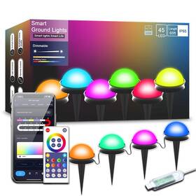 Dc022 Boleise Outdoor Smart Ground Lights - 65ft 45pack Pathway Light Remote And App Control