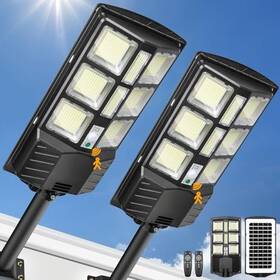 Jyc-gy-108 Bosceos 2-pack 6000w Solar Street Lights Outdoor Waterproof 6500k - Black