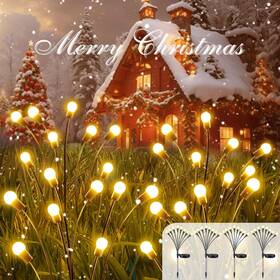Yhcd-4-ww Bossern 2025 Solar Lights Outdoor Waterproof 4 Pack Garden Firef