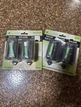 Boston Harbor 718928712249 Solar Deck Lights Accent Lighting 2pk Lot Of 2