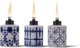 1120164 Brand Glass Tie-dye Tabletop Torches 3-pack Decorative Outdoor For Patio B