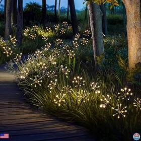 9383 Brand Patiopia 8-pack Solar Garden Lights - Waterproof Warm White Fairy Decor For Yard And Patio
