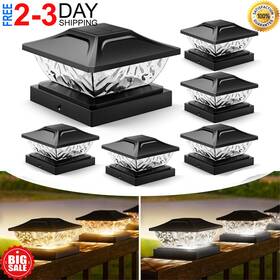 0d9619s Branded 6 Pack 2 Modes Solar Post Cap Lights For 4x4 6x6 Outdoor Led Deck Fence Decor