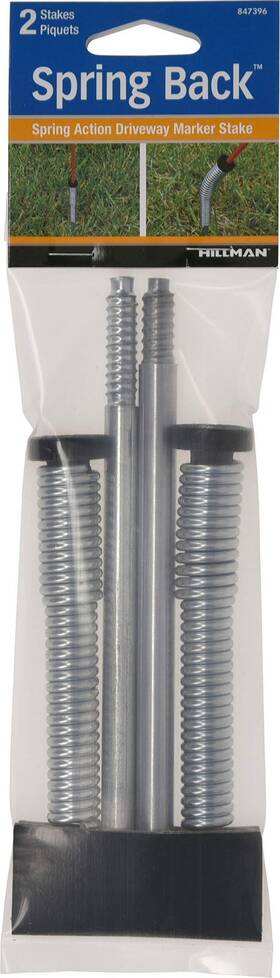 847396 Branded Reflective Silver Driveway Marker Stake Spring Action For Snow Pole Visibility