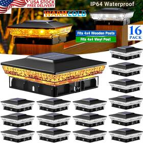 Btfrm-spl16-2m Branded 16 Pack Solar Post Cap Light For 4x4 Outdoor Led Deck Fence Waterproof New