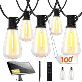 Branded01 445006893851 100 Ft Solar String Lights Outdoor Waterproof Patio With Remote New