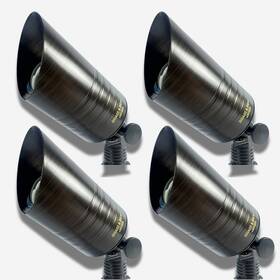 Brass And Beam Lighting 199874855646 Solid Landscape Outdoor Low Voltage 4 Pack Kit Up Light Path