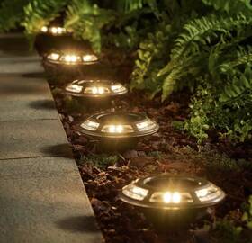 M73070 Brightease Set Of 10 Multi-use Solar Lights With Stakes Bronze Rare