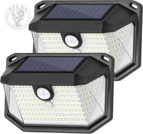 Brightever 445016238246 Solar Outdoor Lights 2-pack Super Bright 178 Leds Motion Sensor Wall Light With