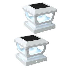 Bicsgl-12blk Brighticonic Led Outdoor Light 4x4 3x3 Deck Caps Solar Battery Illuminated Post 6000k