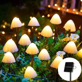 10250620-23132004 Brightown Solar Mushroom Garden Lights For Outside 20 Led 32.8ft Pathway Out