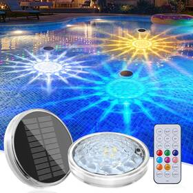 Brightown 726084234116 Floating-solar-pool-lights 2 Pack Rgbww 12 Lighting Modes 3 Dimming And Timing I