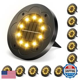 B0f5ggnqtw Brightown 12-pack Solar Led In-ground Lights Outdoor Waterproof For Path/garden/