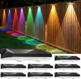 Sw301 Brightown 8 Pack Solar Lights Outdoor Waterproof Color Changing Fence Dec
