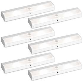 Brilliant Evolution 860007824890 Wireless Led Stair Light 6 Pack - Motion Sensor Battery-operated Stick-on