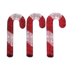 Msbr6ccp Brilliant 6-pack Led Light Candy Cane Christmas Yard Stake Pathway Lights Holiday Decor