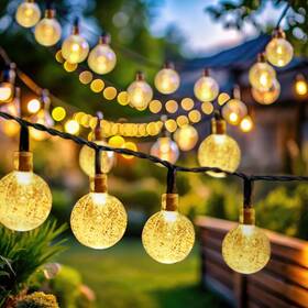 Brochao 313103676615 Solar String Lights Outdoor Waterproof Power Led Patio For Porch Ga
