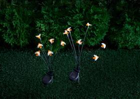 Brylanehome 017874058617 Solar Swaying Stake Light Dragonfly/butterfly/bee Set Of 2 - Bee