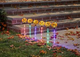 Brylanehome 198752992145 Set Of 6 Jack-o-lantern Pathway Lights - Multi