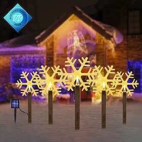 Bstge-css-1010 Bstge Outdoor Solar Garden Lights 5 Pack Snowflake Christmas Decorations