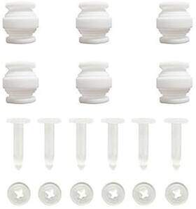 43221-6568 Btg Upgrade White Damping Rubber Balls And Anti-drop Pins Kit Transparent For Dji