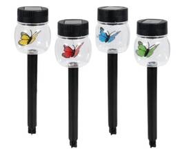 Butterfly 195464114902 Solar Jar Stake Light/waterproof Powered Led