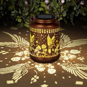 Zn-lt001 Buwheekoki Solar Lanterns Outdoor Hummingbird Lantern Garden Decor Waterproof Ligh